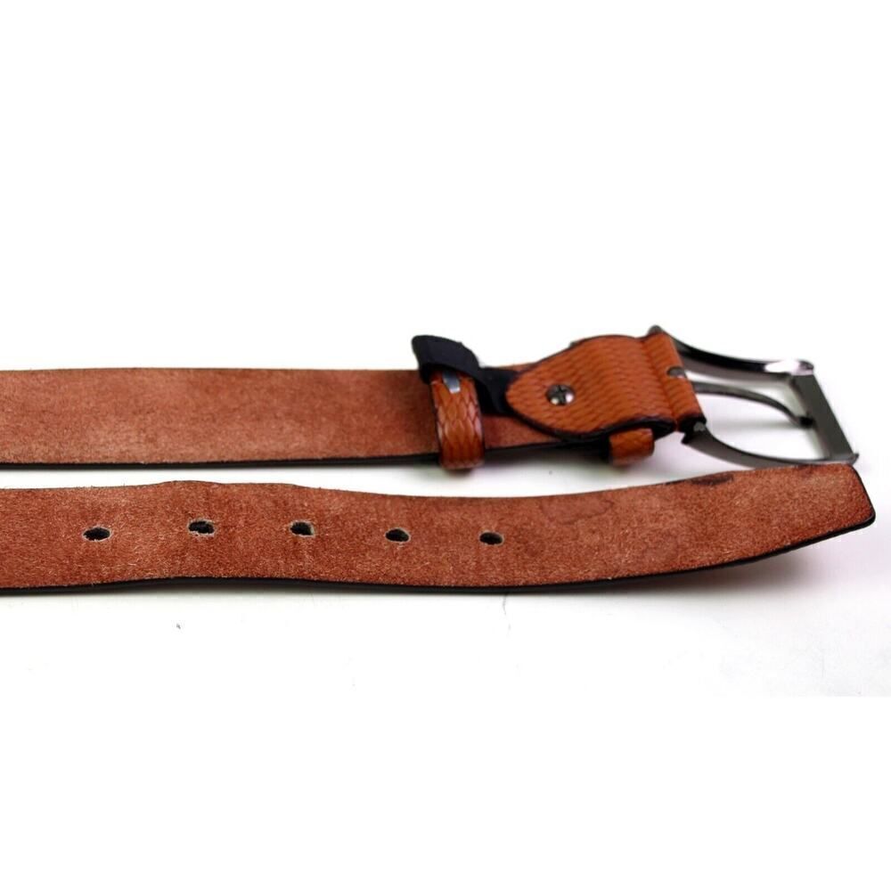 CLASSIC TOOLED BROWN GENUINE LEATHER 1 1/4"Wd CASUAL DRESS MEN'S BELT Sz 32 (B3 - Picture 9 of 9